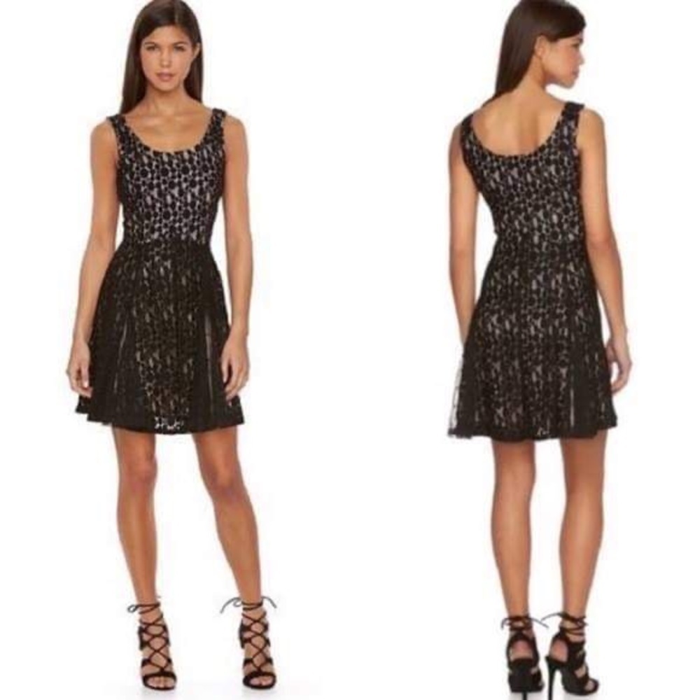 🌿 Disney Minnie Rocks the Dots Black Lace Dress S